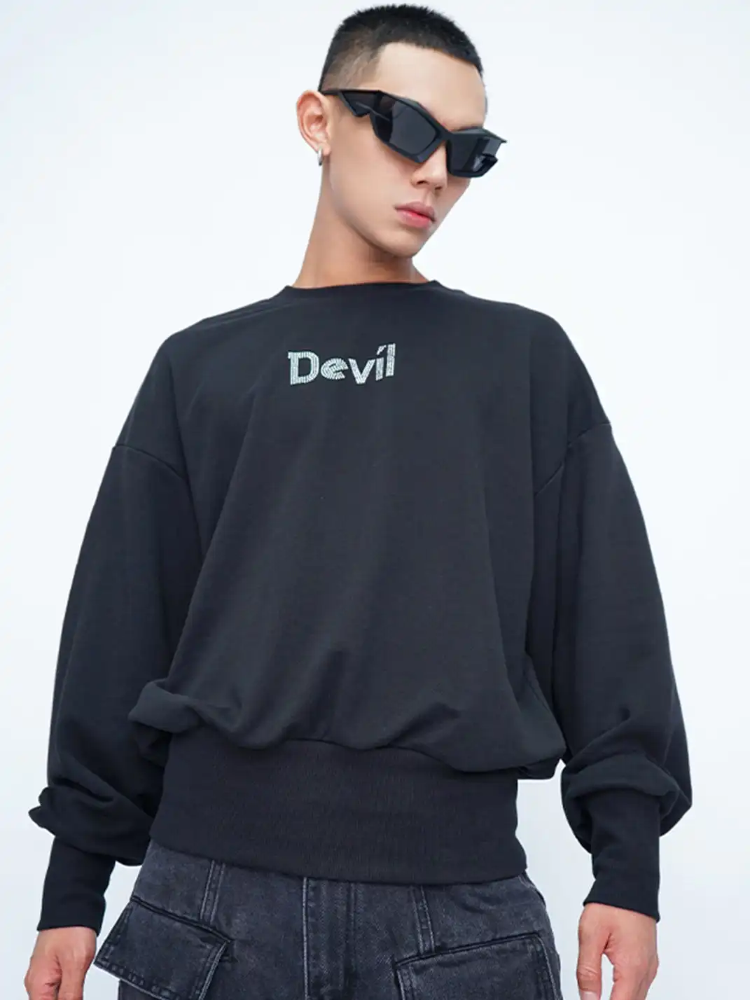 CLP | Devil Rhinestone Sequin Wing Sweatshirt