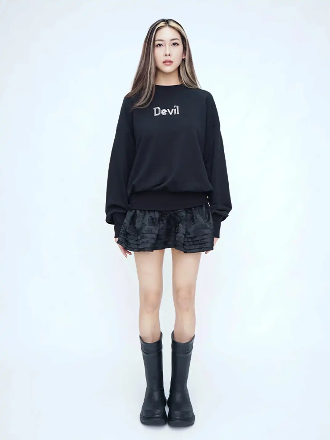 CLP | Devil Rhinestone Sequin Wing Sweatshirt