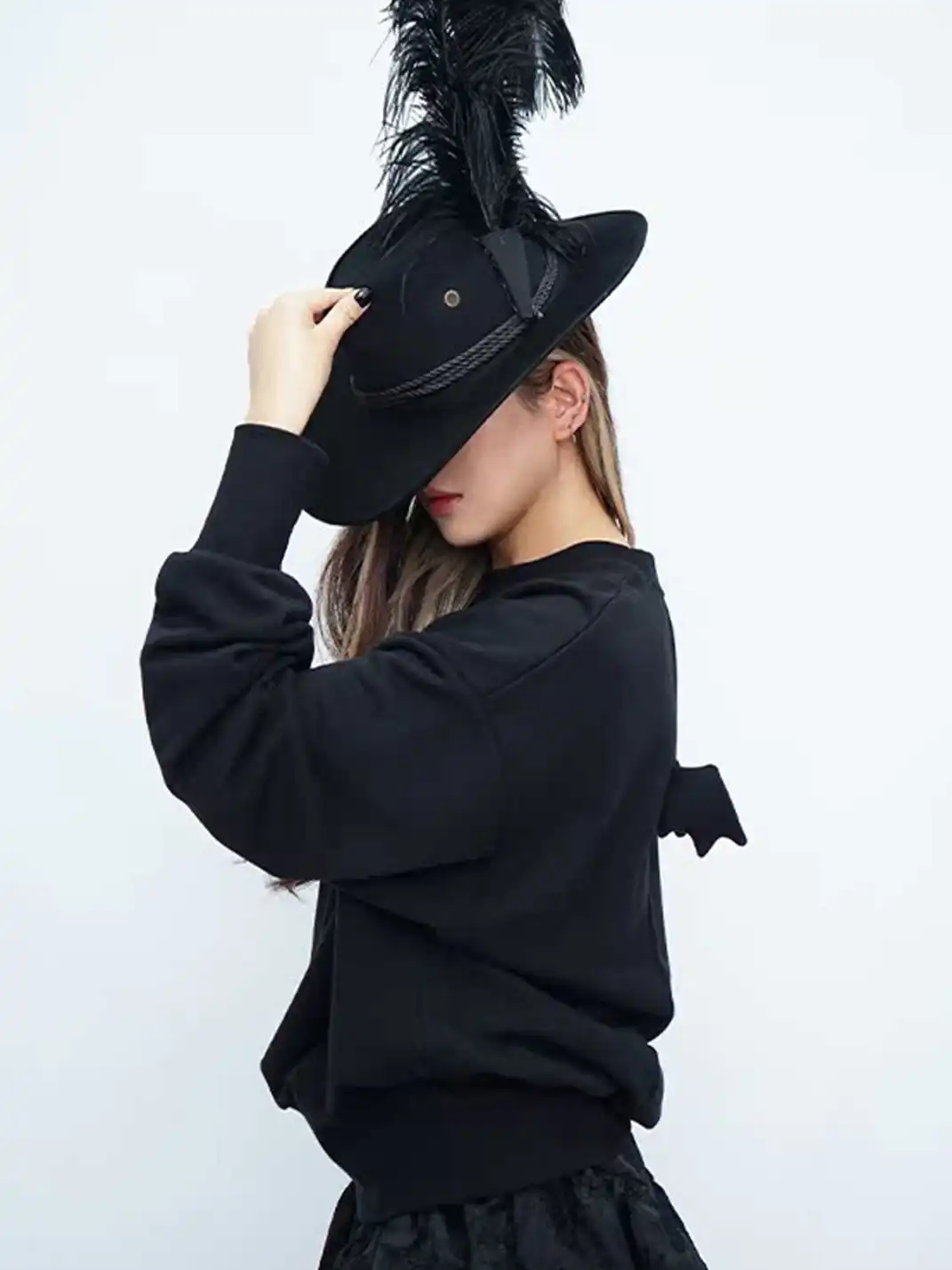 CLP | Devil Rhinestone Sequin Wing Sweatshirt