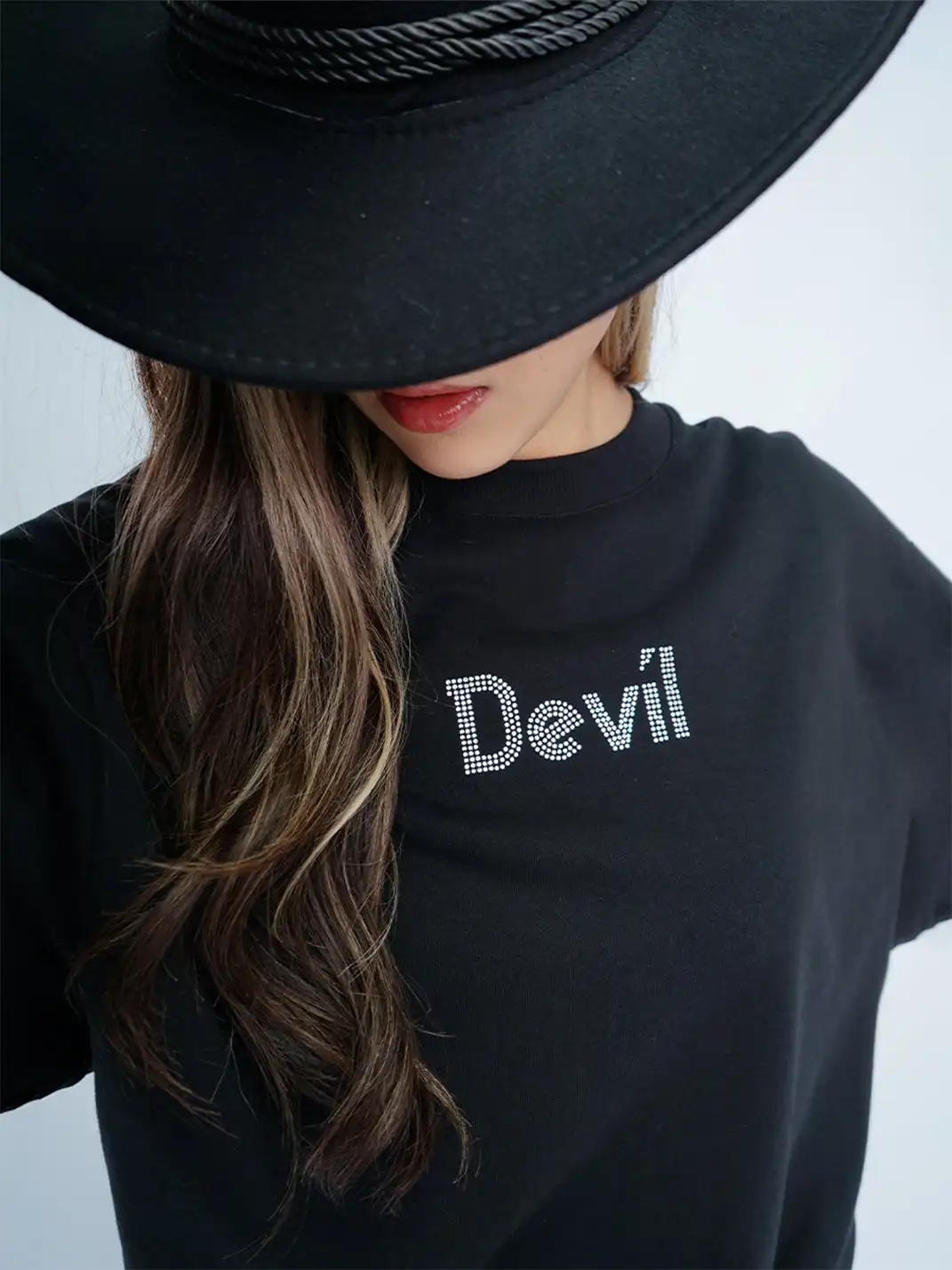 CLP | Devil Rhinestone Sequin Wing Sweatshirt