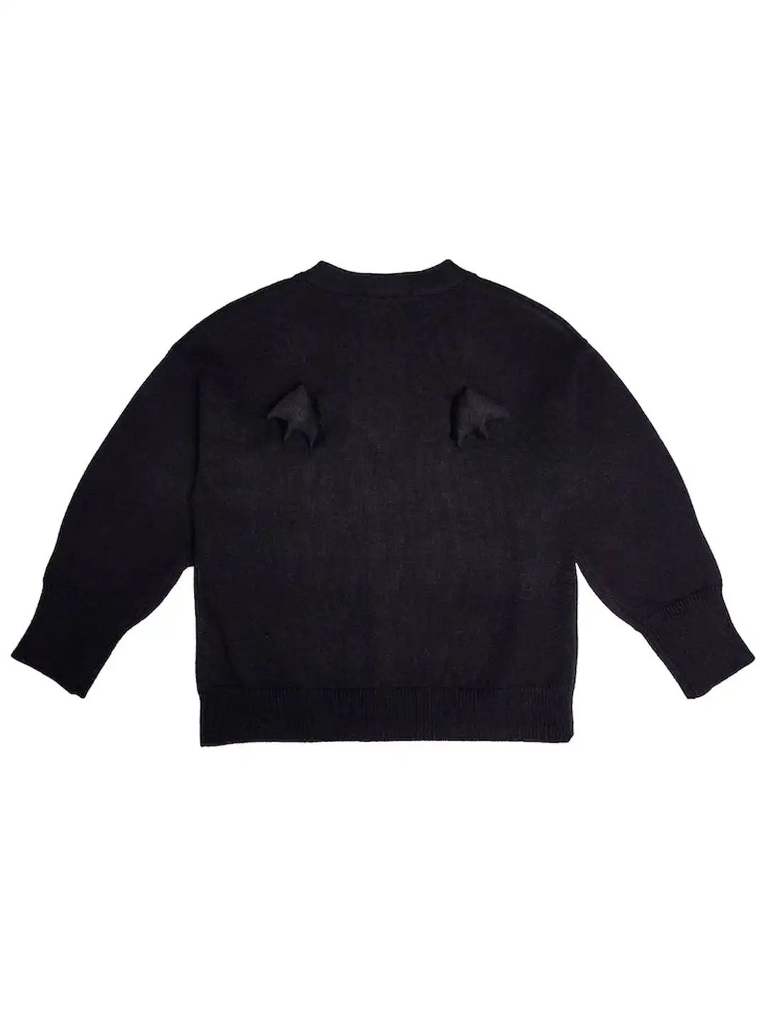 CLP | Black Heart Bead Embellished Casual Knit Sweater