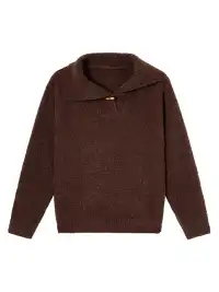 CLP | Stand Collar Turn-Down Collar Knit Sweater