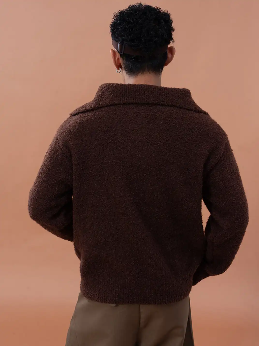CLP | Stand Collar Turn-Down Collar Knit Sweater