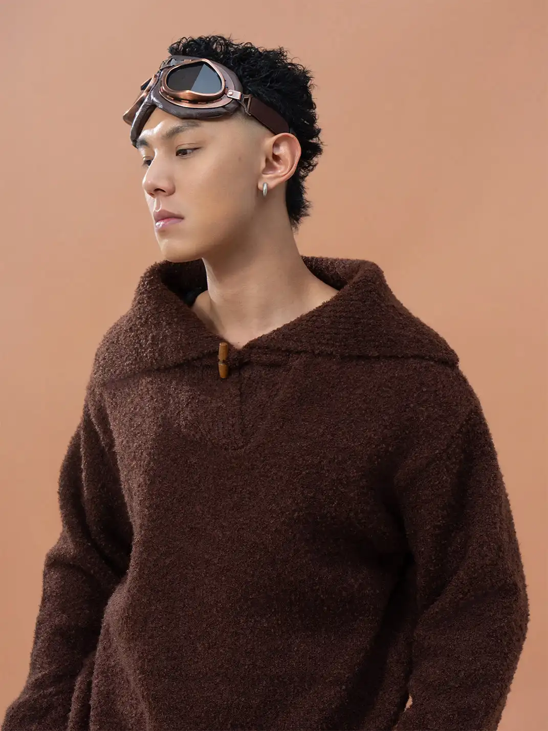 CLP | Stand Collar Turn-Down Collar Knit Sweater