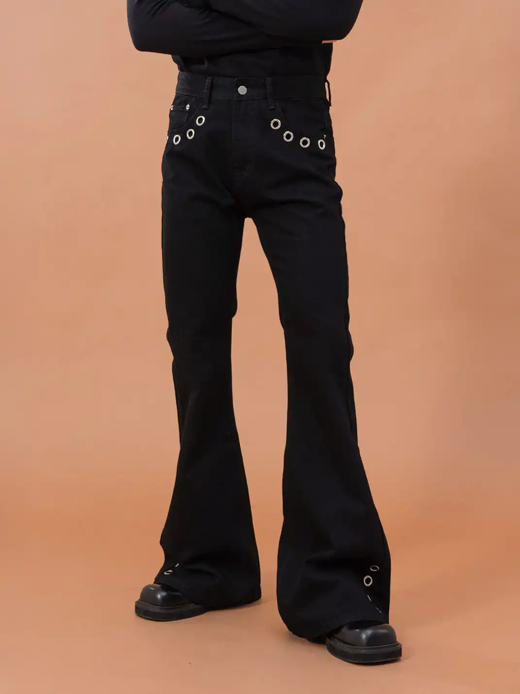 CLP | Metal Ring Design Slim-Fit Denim Pants