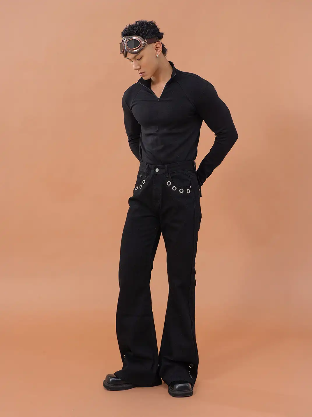 CLP | Metal Ring Design Slim-Fit Denim Pants