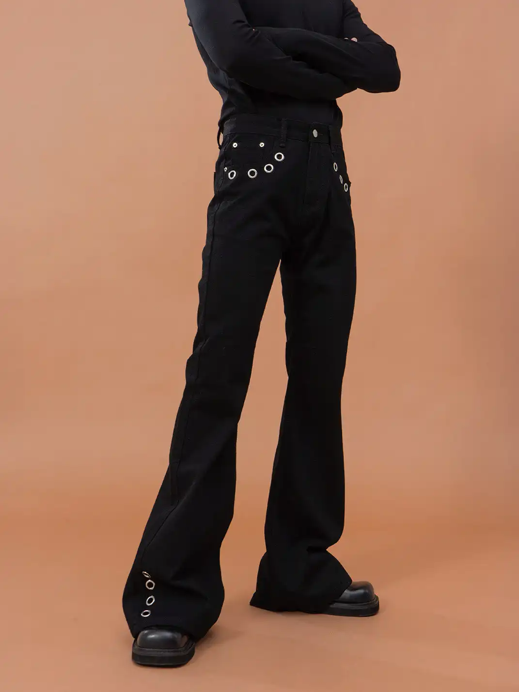 CLP | Metal Ring Design Slim-Fit Denim Pants