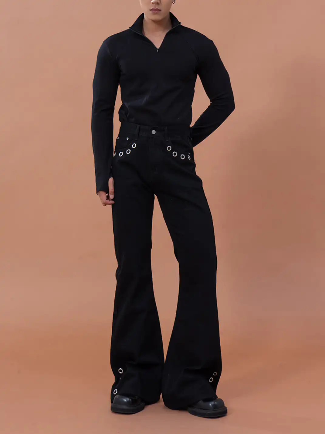 CLP | Metal Ring Design Slim-Fit Denim Pants