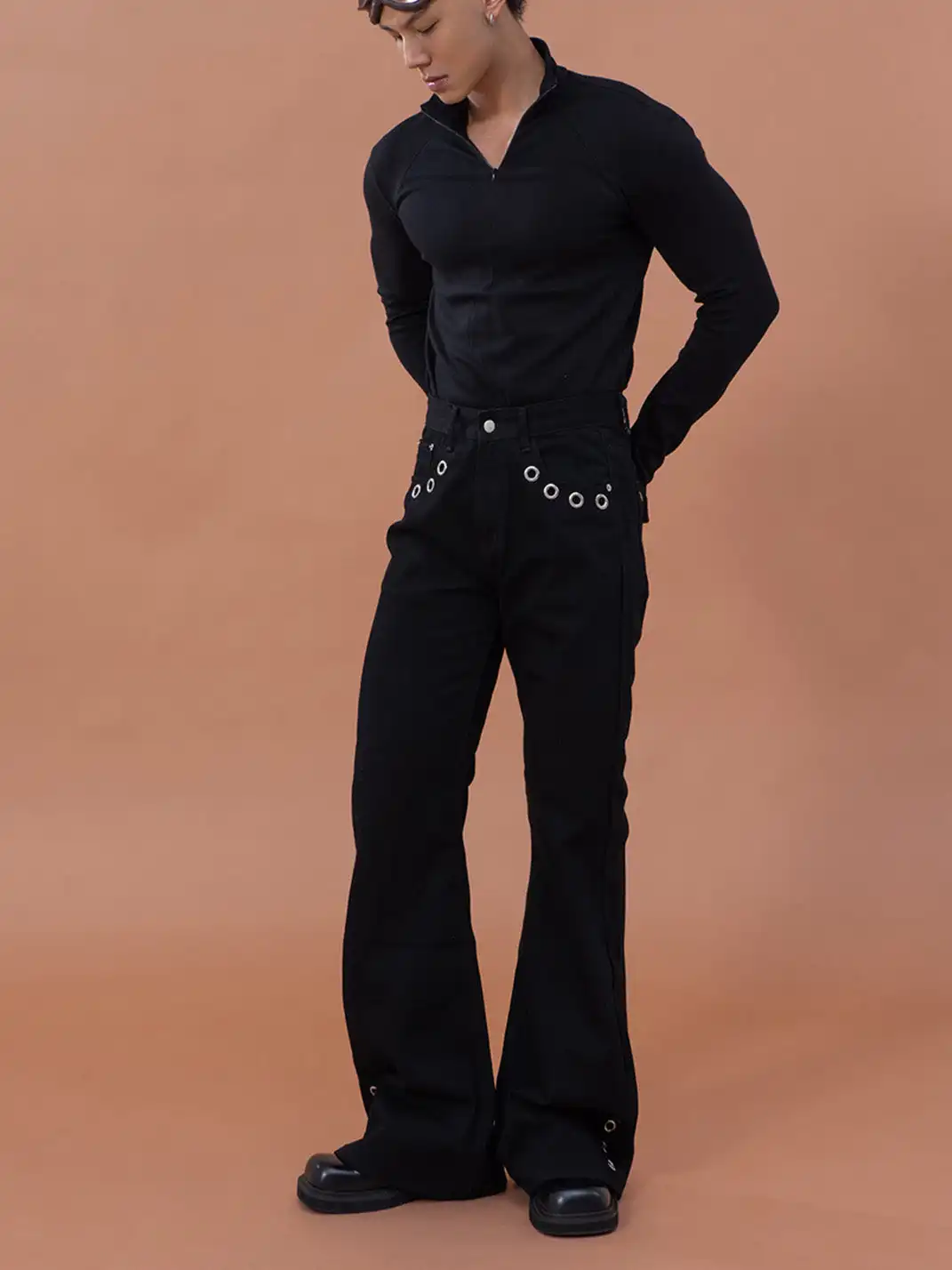 CLP | Metal Ring Design Slim-Fit Denim Pants