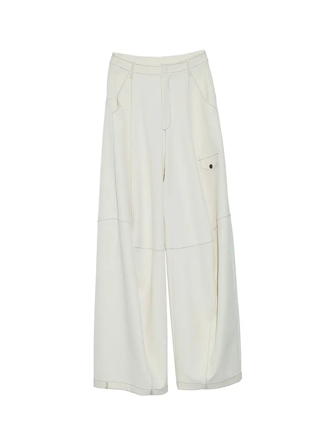 Jnylon Studios | Segmented Silhouette Curved Trousers