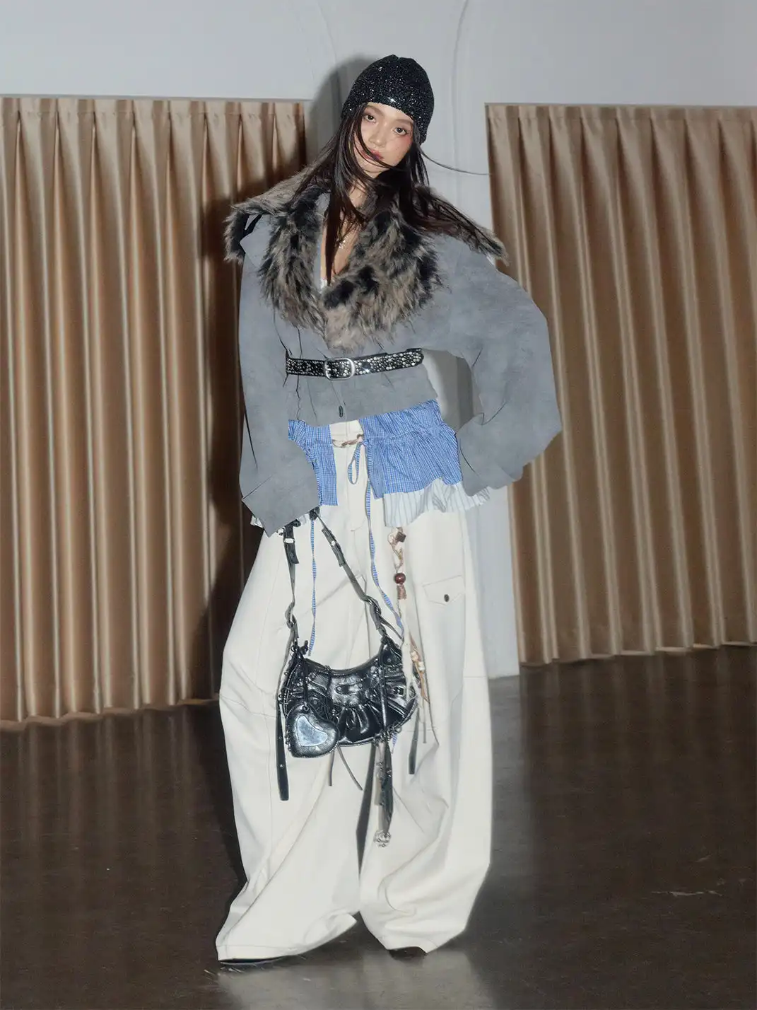 Jnylon Studios | Segmented Silhouette Curved Trousers