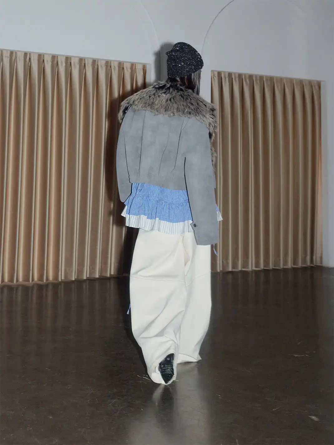 Jnylon Studios | Segmented Silhouette Curved Trousers