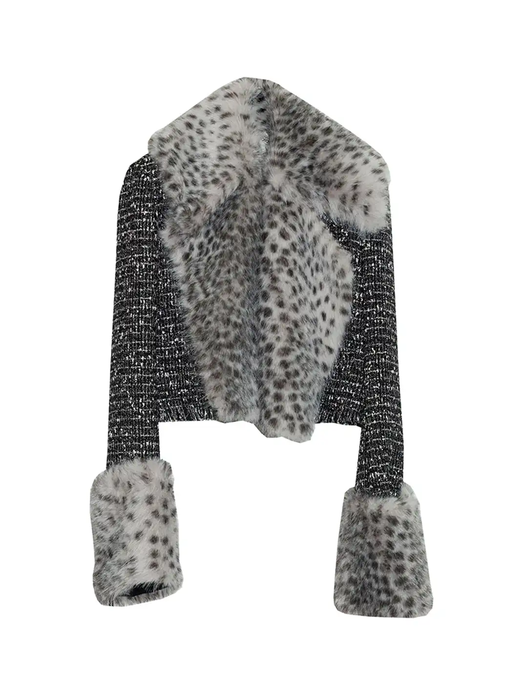 Jnylon Studios | Leopard Print Faux Fur Coat