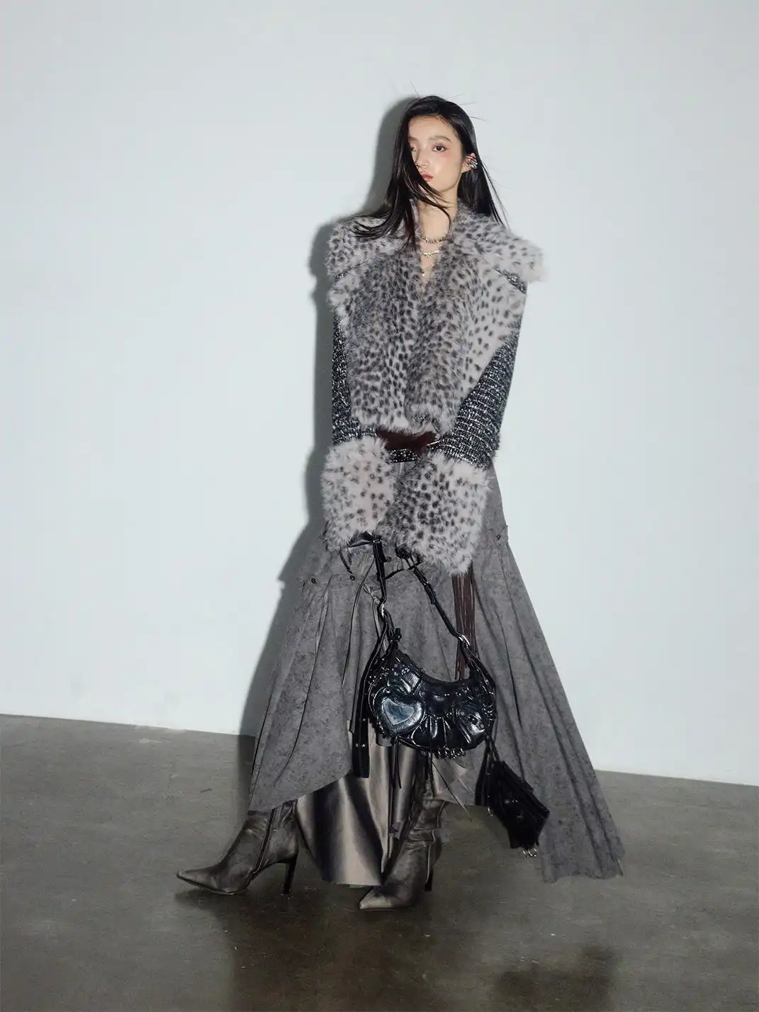 Jnylon Studios | Leopard Print Faux Fur Coat