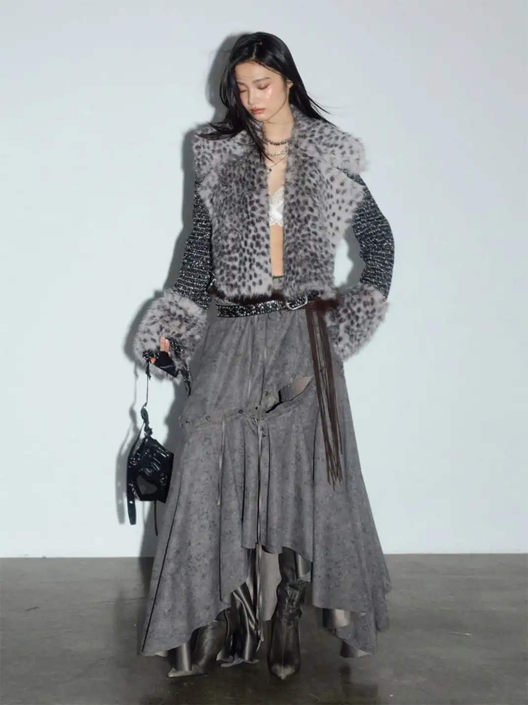 Jnylon Studios | Irregular Flared Skirt