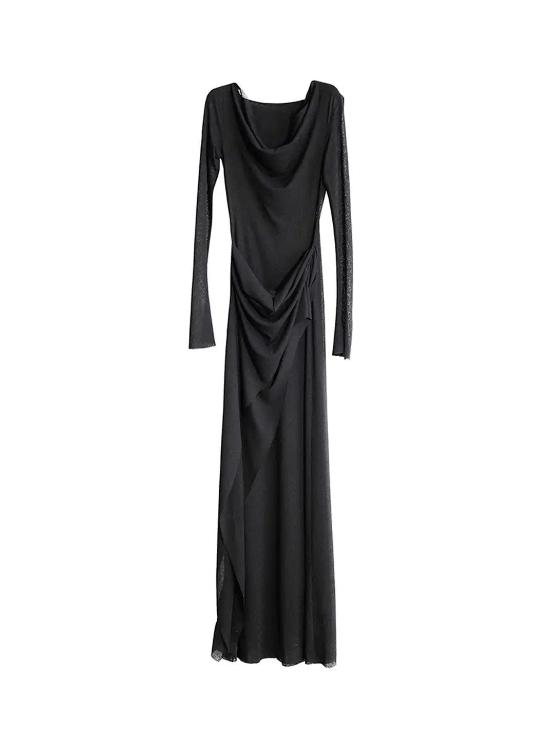 Jnylon Studios | Knitted Faux Two-Piece Hooded Dress