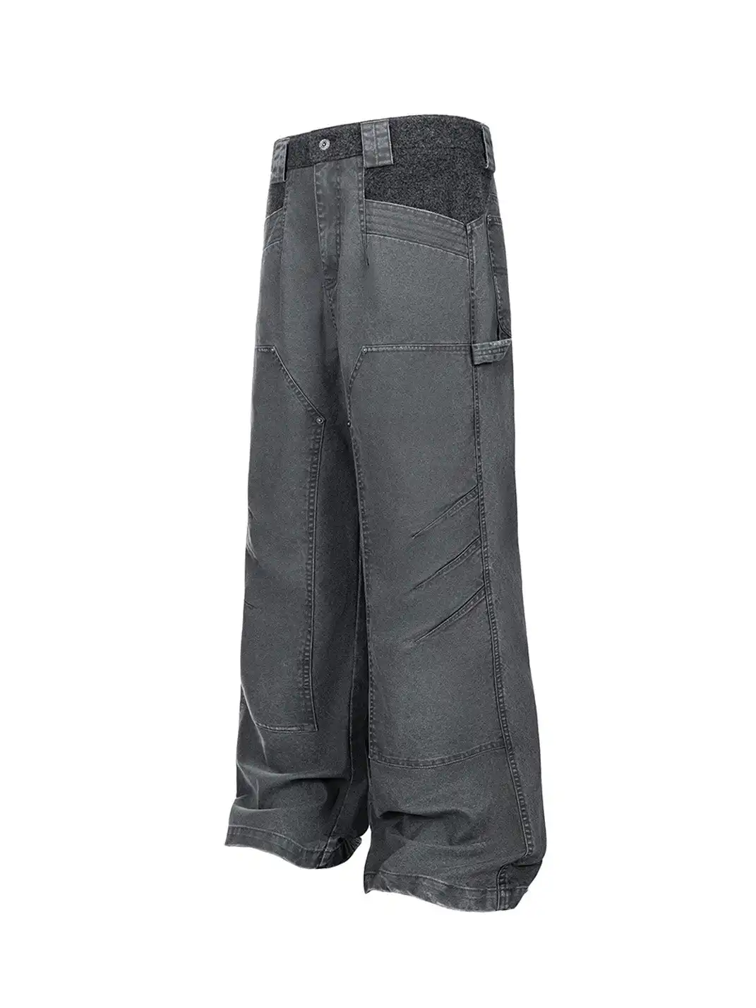 Esaias | Claw Washed Panel Straight-Leg Pants