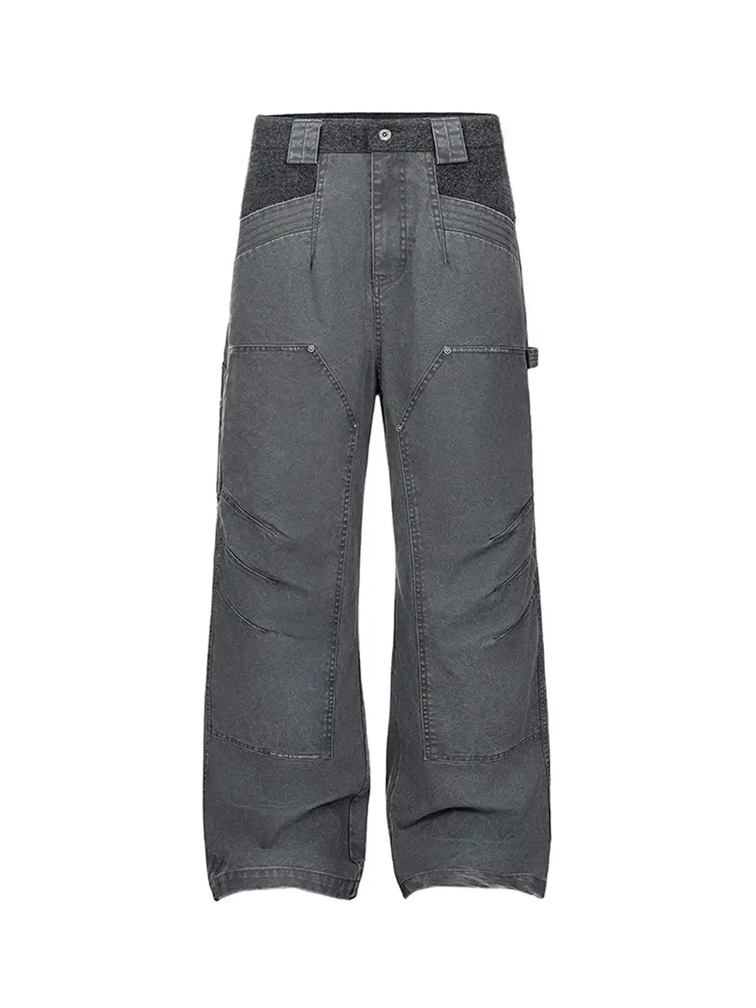 Esaias | Claw Washed Panel Straight-Leg Pants