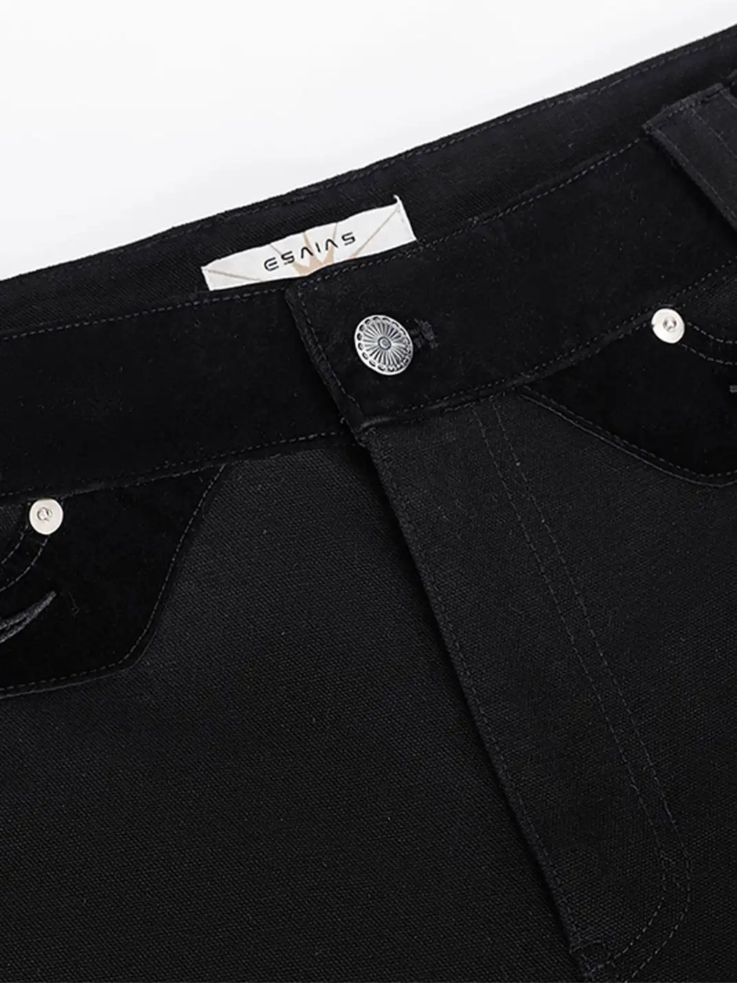 Esaias | Rune Embroidered Velvet Panel Pants