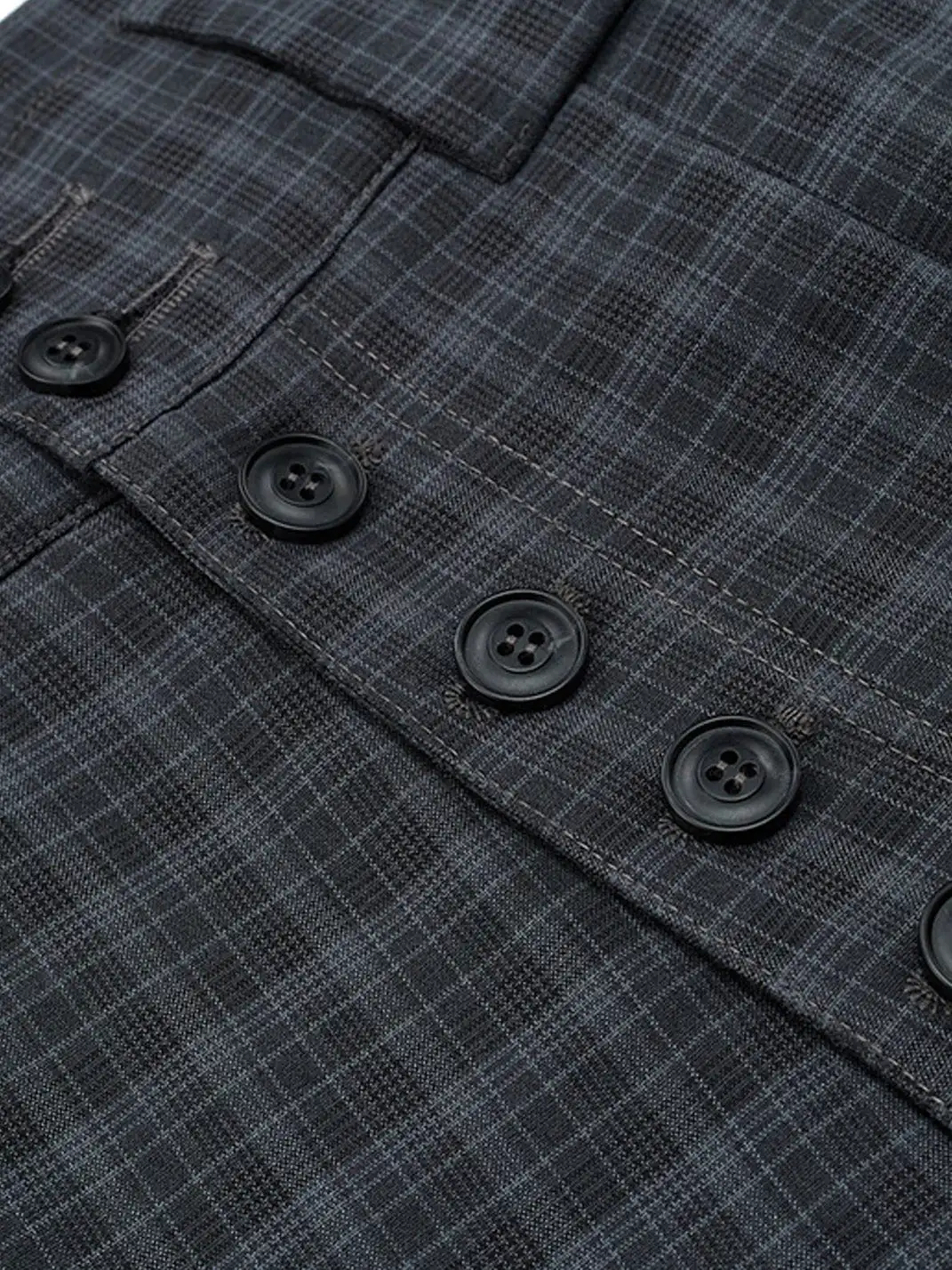 Esaias | Retro Plaid Pleated Wide-Leg Pants