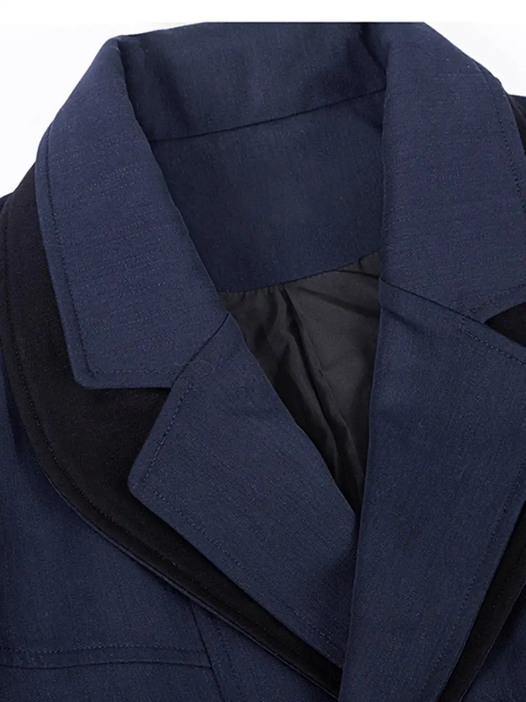 Esaias | Blended Patchwork Notch Collar Buttoned Suit Jacket