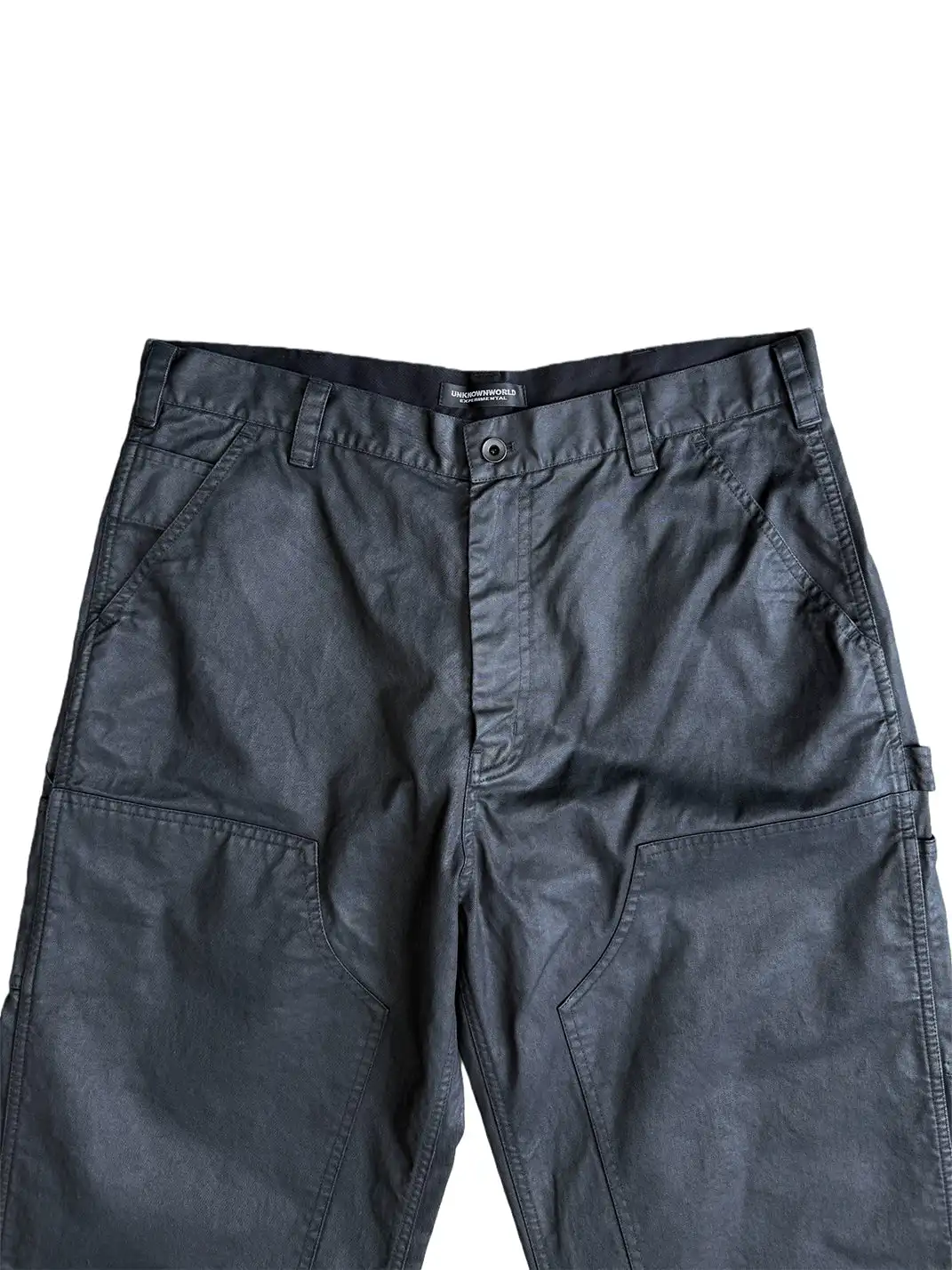 UNKNOWNWORLD | Waxed Double-Knee Straight-Leg Logger Cargo Pants