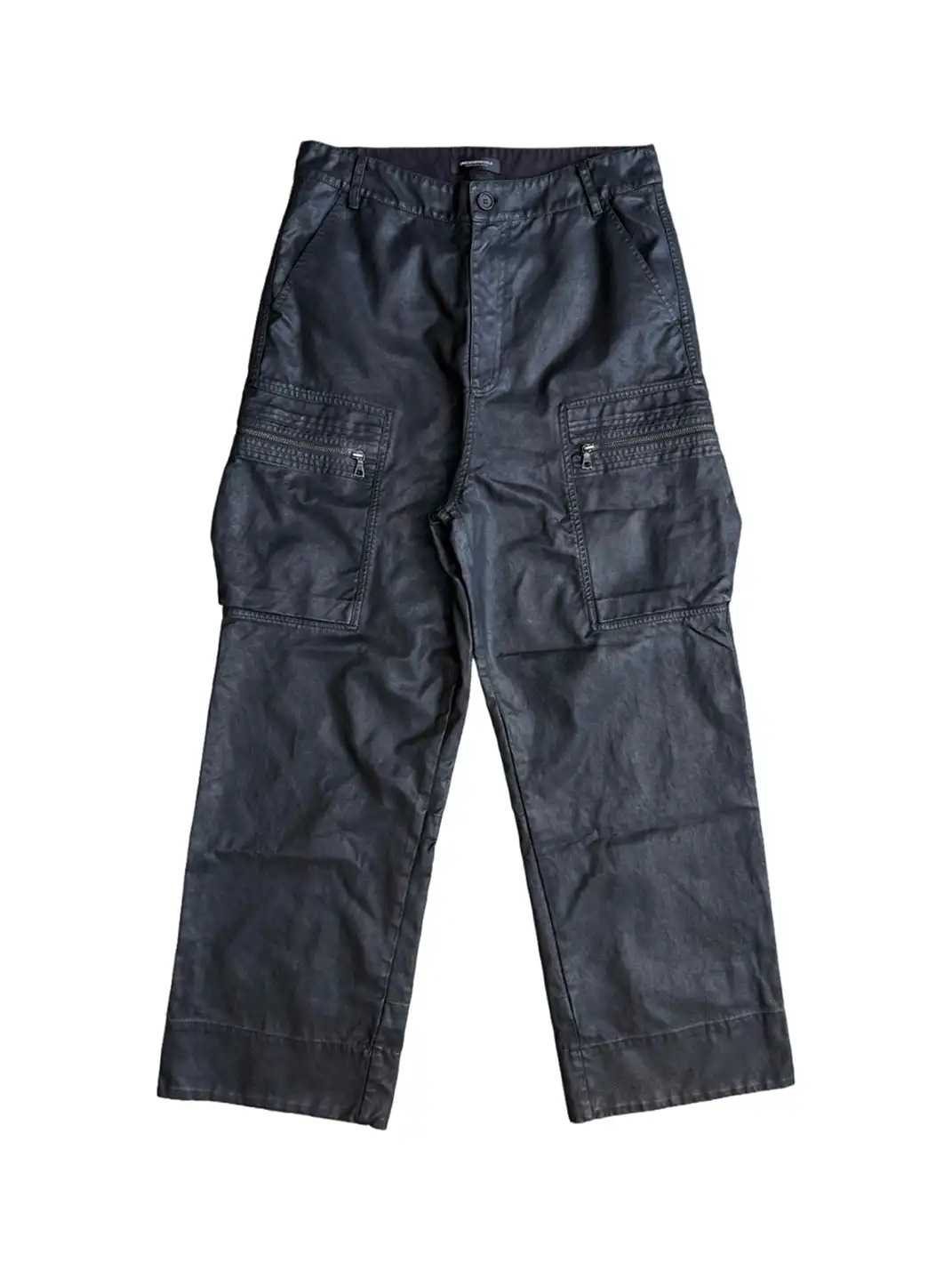 UNKNOWNWORLD | Waxed Zipper Pocket Cargo Pants