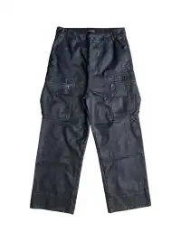 UNKNOWNWORLD | Waxed Zipper Pocket Cargo Pants