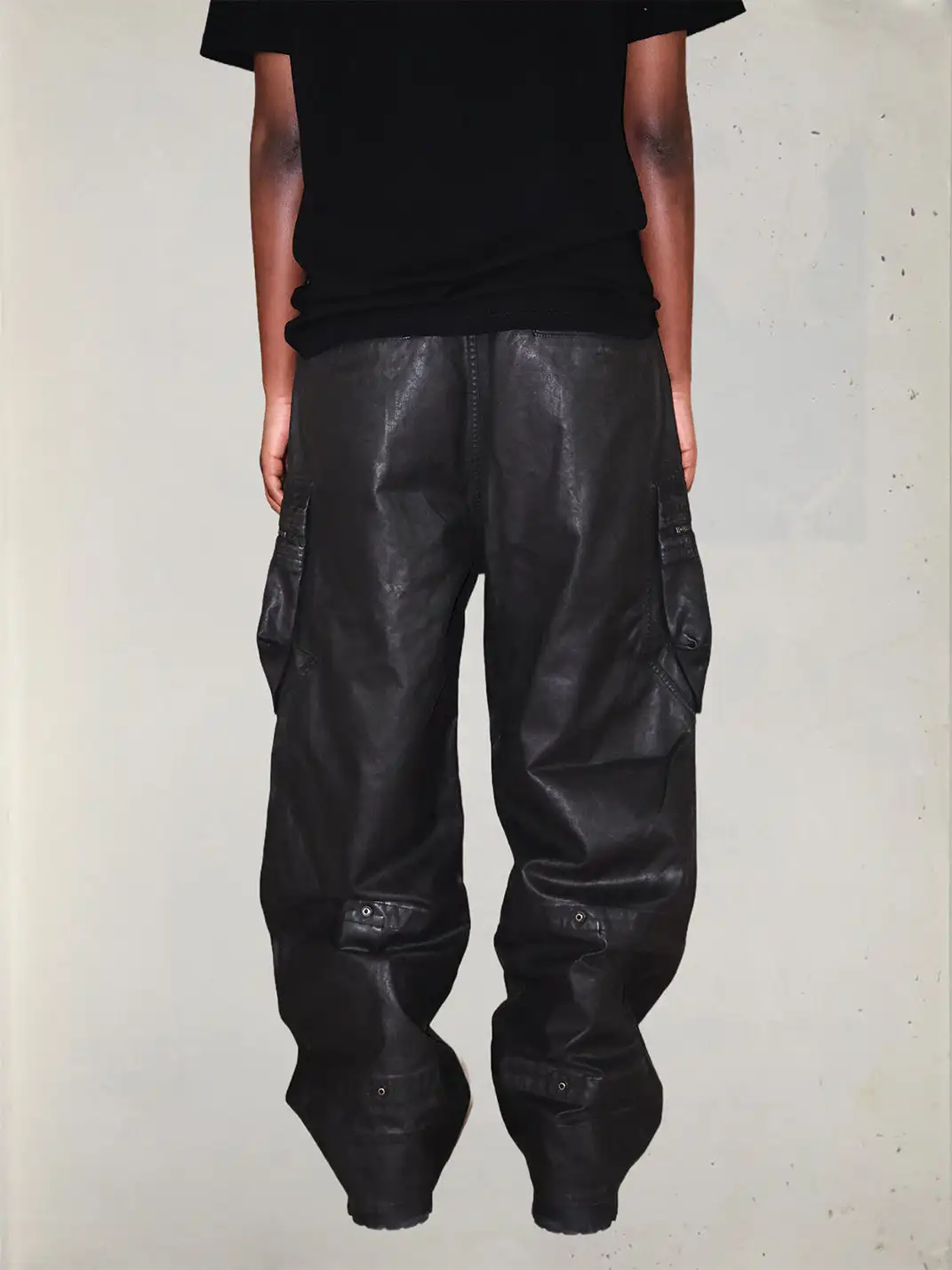 UNKNOWNWORLD | Waxed Zipper Pocket Cargo Pants
