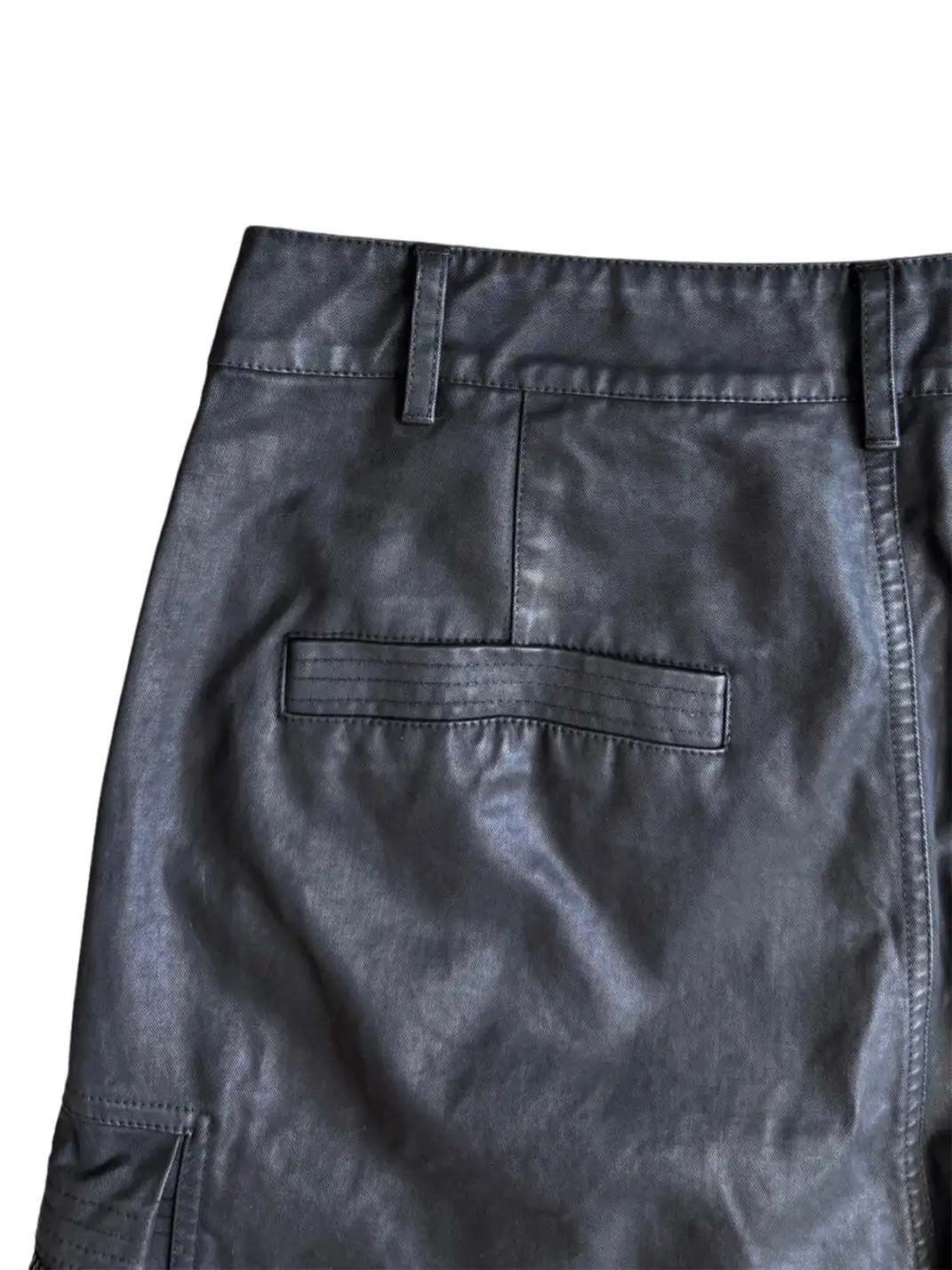 UNKNOWNWORLD | Waxed Zipper Pocket Cargo Pants