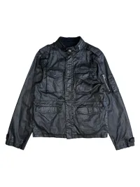 UNKNOWNWORLD | Waxed Deconstructed Multi-Pocket Zip Jacket