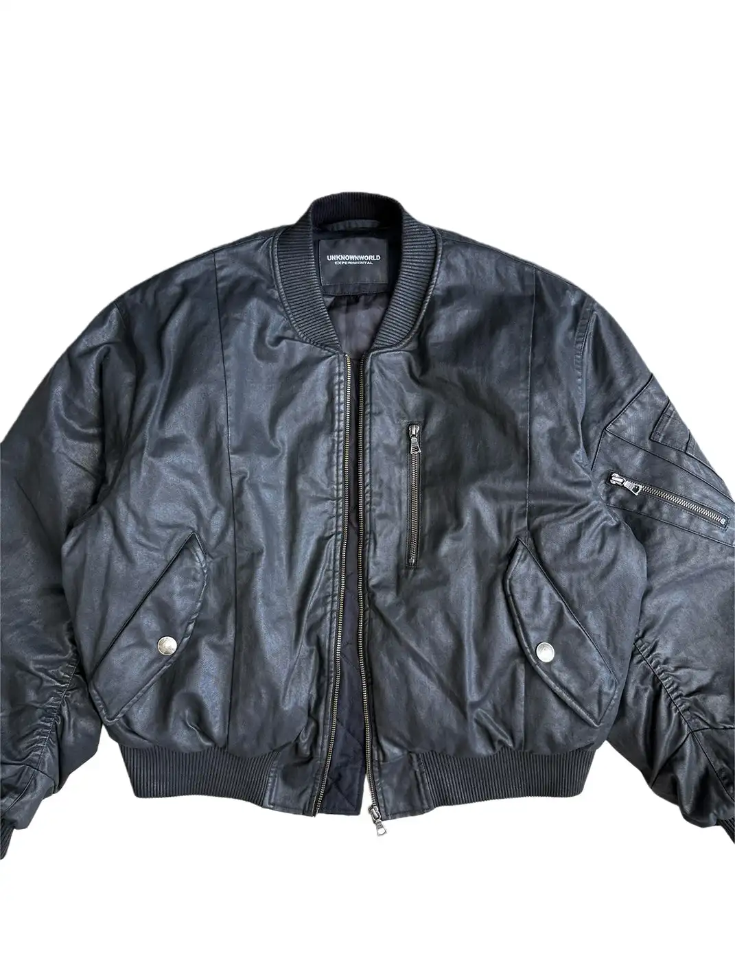 UNKNOWNWORLD | Deconstructed Waxed Wool-Filled Padded Jacket
