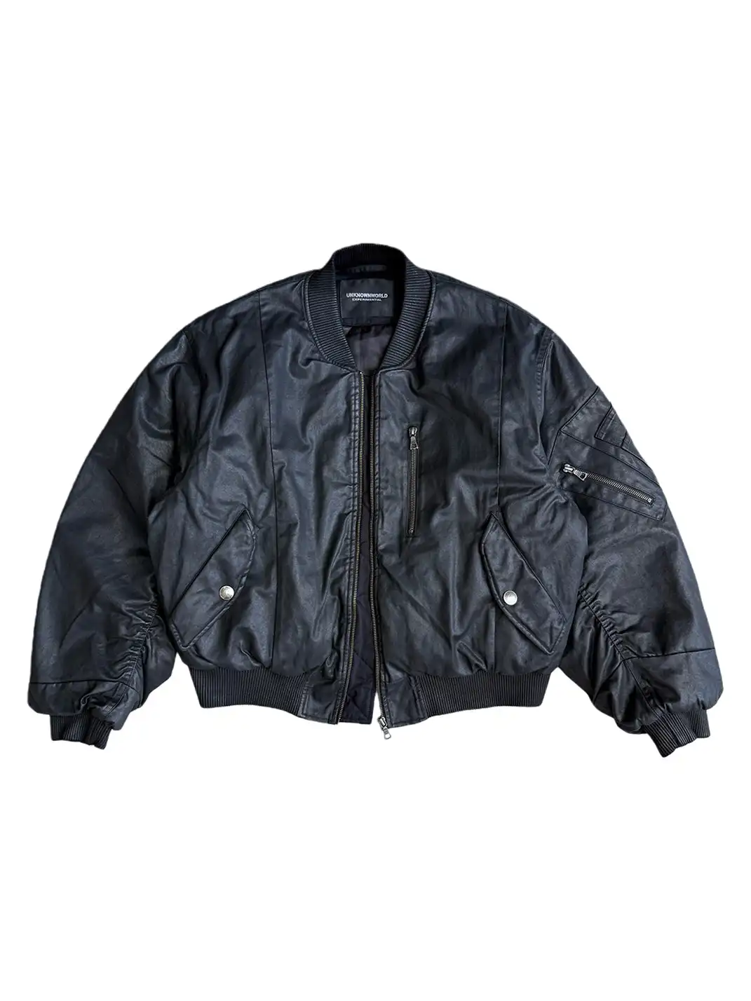 UNKNOWNWORLD | Deconstructed Waxed Wool-Filled Padded Jacket