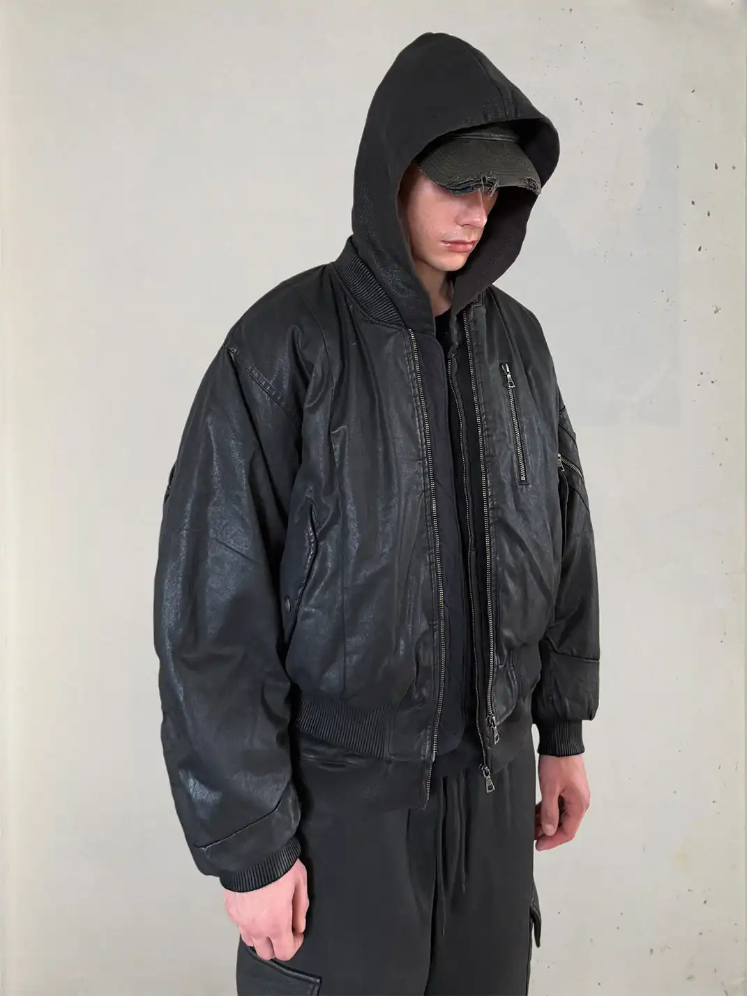 UNKNOWNWORLD | Deconstructed Waxed Wool-Filled Padded Jacket