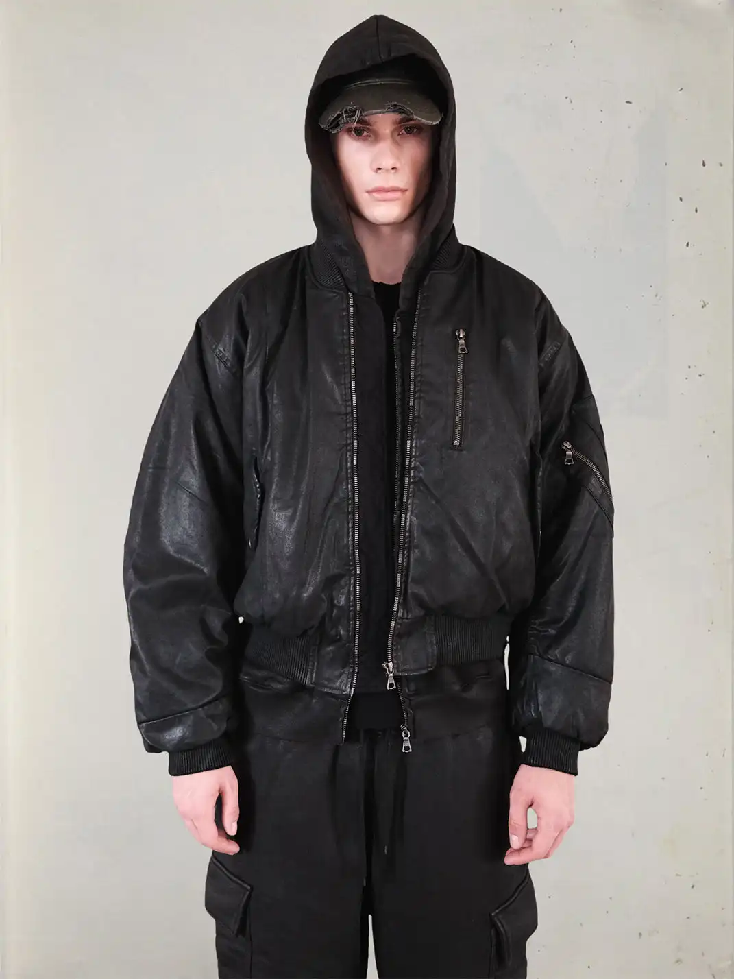 UNKNOWNWORLD | Deconstructed Waxed Wool-Filled Padded Jacket