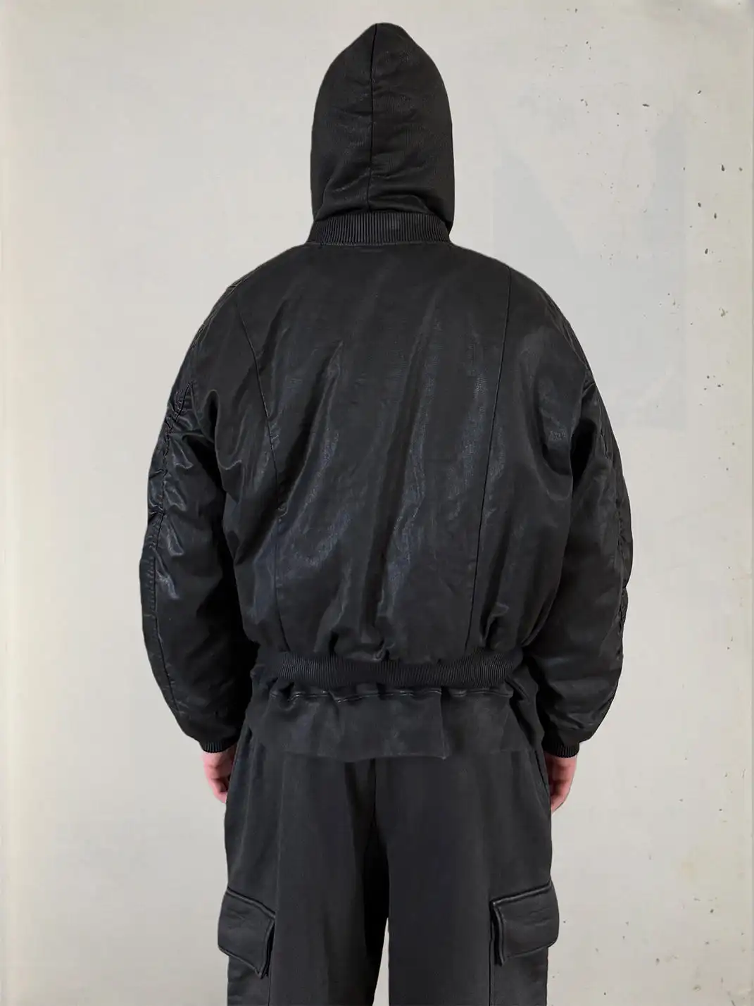 UNKNOWNWORLD | Deconstructed Waxed Wool-Filled Padded Jacket