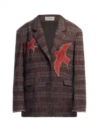 OIPWORD | âBound Birdâ Patchwork Flying Bird Embroidered Suit Set