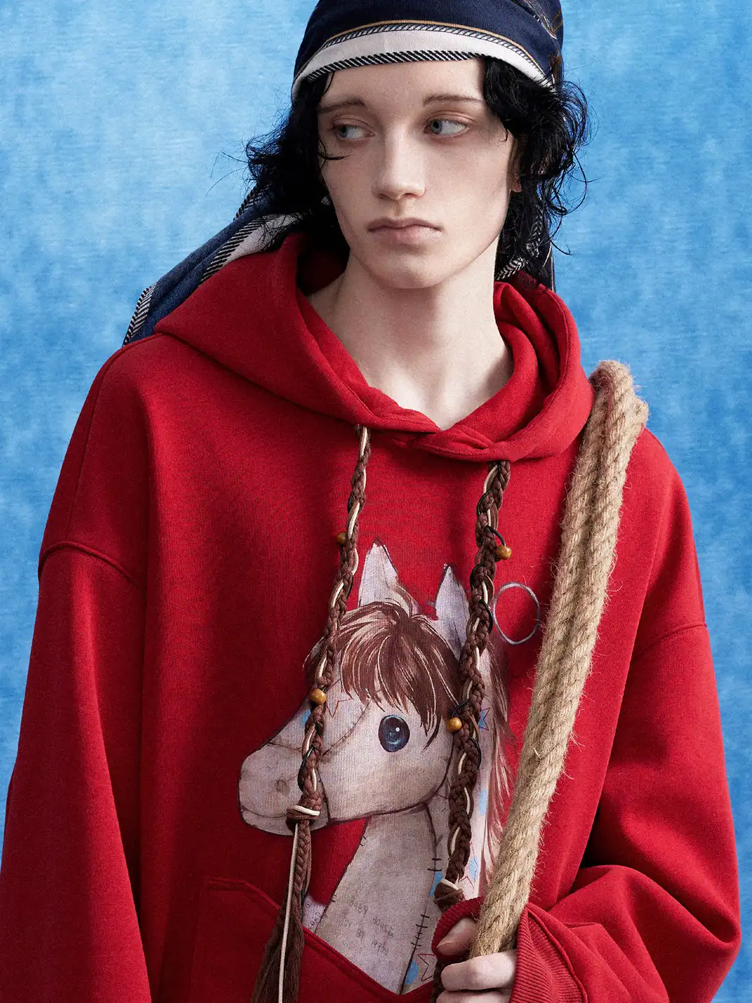 OIPWORD | Envelope Pocket Pony Graphic Hoodie