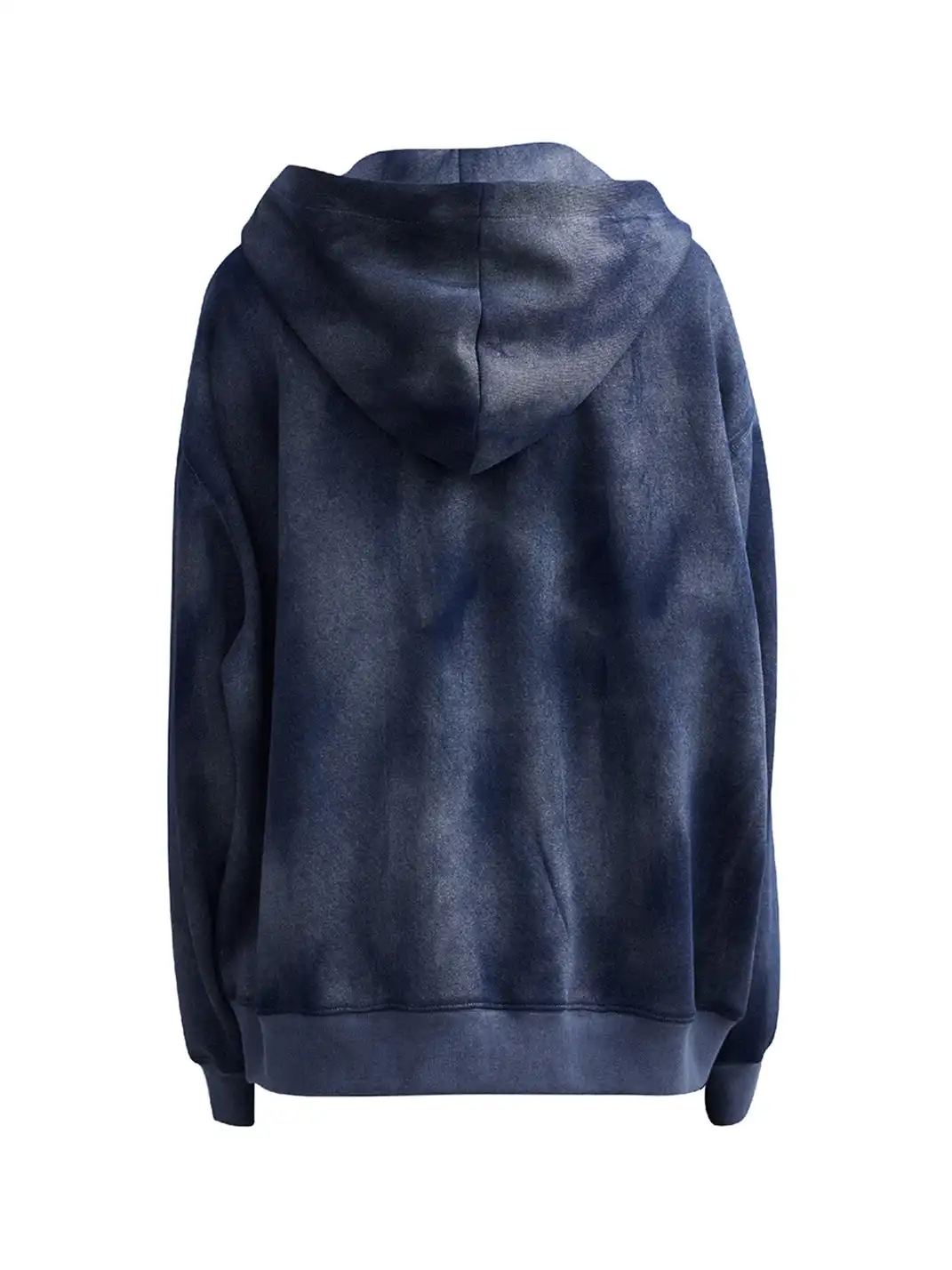 OIPWORD | Embroidered Distressed Dual-Zip Hoodie