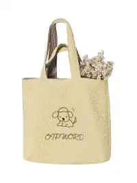 OIPWORD | Reversible Quilted & Check Tote Bag