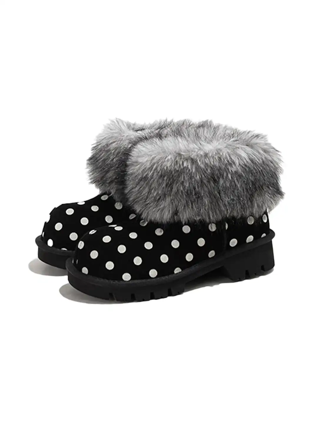 OLDMEOW | Round-Toe Faux Mink Fur Cotton Snow Boots