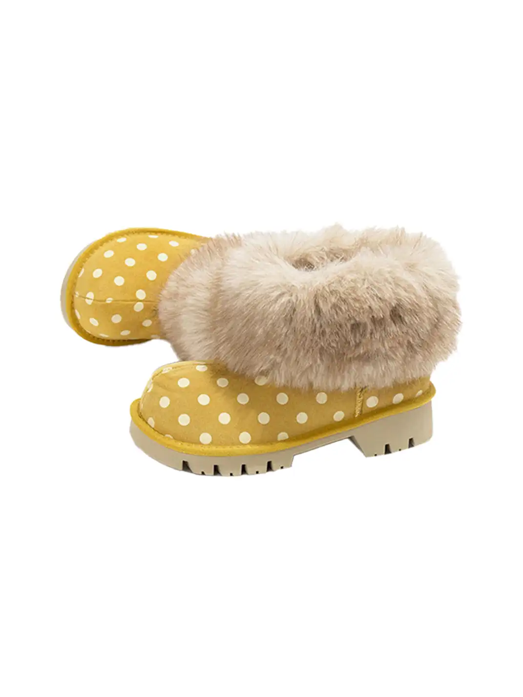 OLDMEOW | Round-Toe Faux Mink Fur Cotton Snow Boots