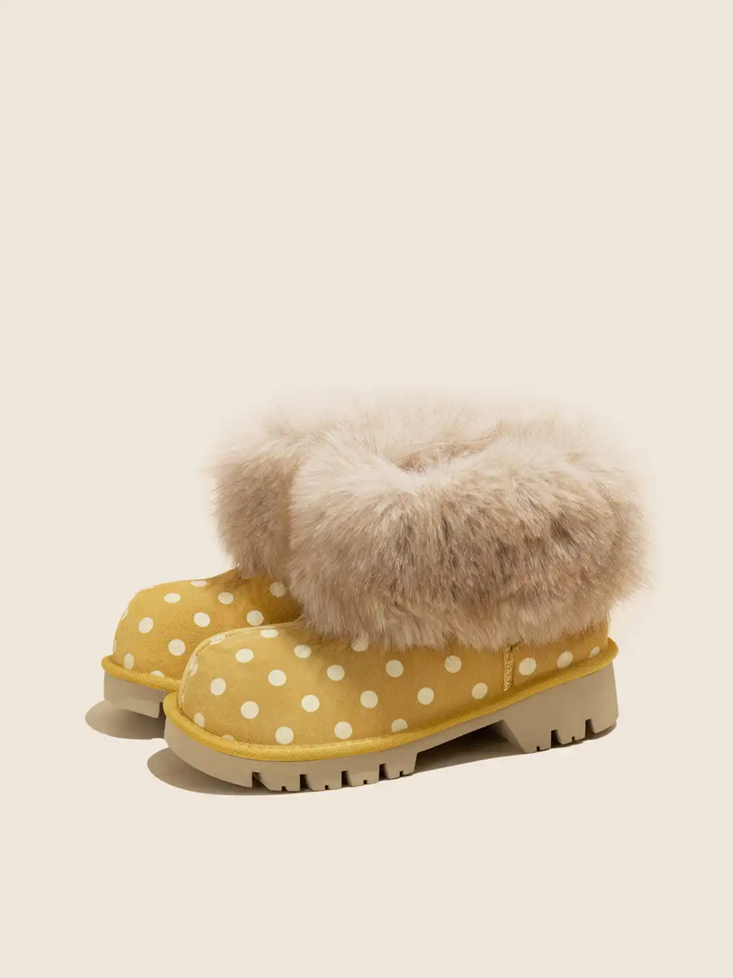 OLDMEOW | Round-Toe Faux Mink Fur Cotton Snow Boots