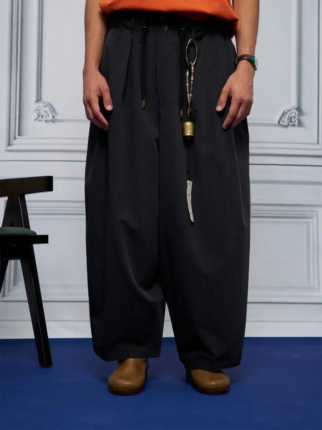 UNLIMITED MOTE | Wide-leg Blended Fabric Trousers