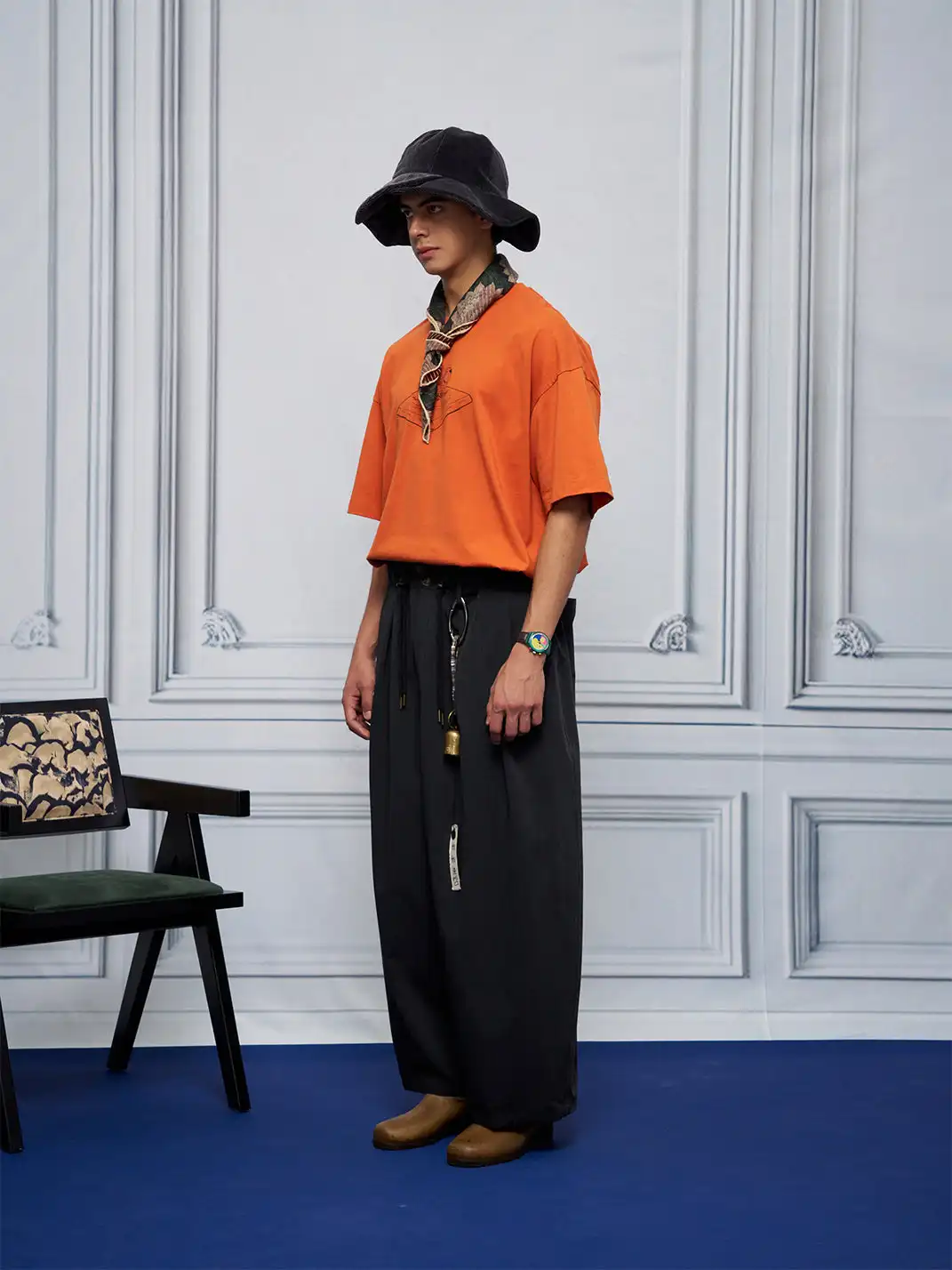 UNLIMITED MOTE | Wide-leg Blended Fabric Trousers