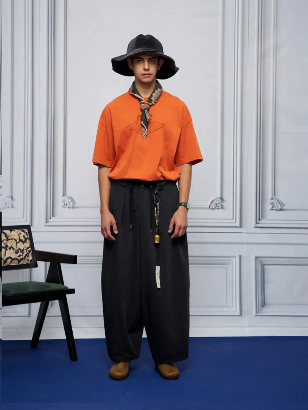 UNLIMITED MOTE | Wide-leg Blended Fabric Trousers