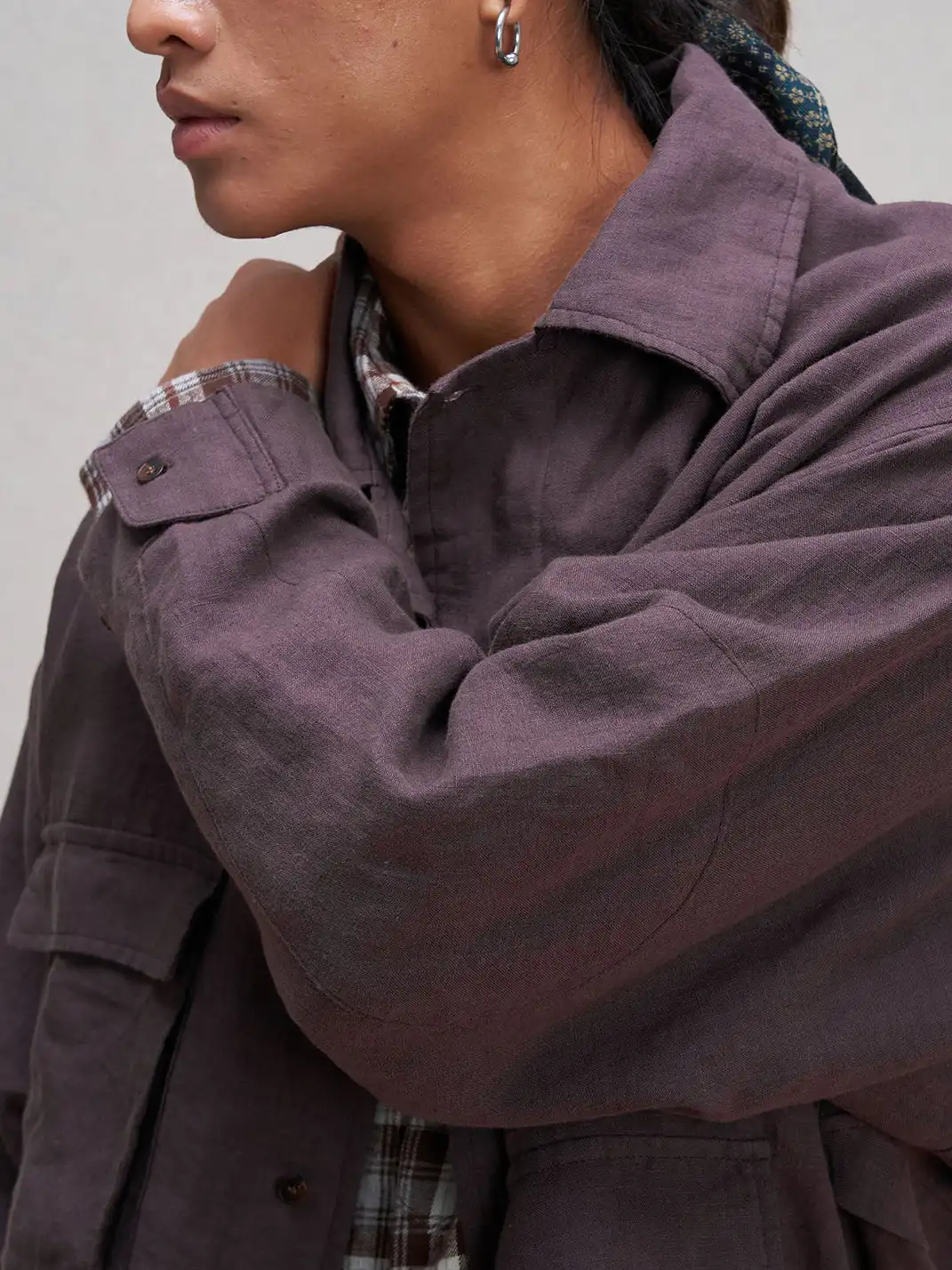 UNLIMITED MOTE | Multi-Pocket Linen Shirt