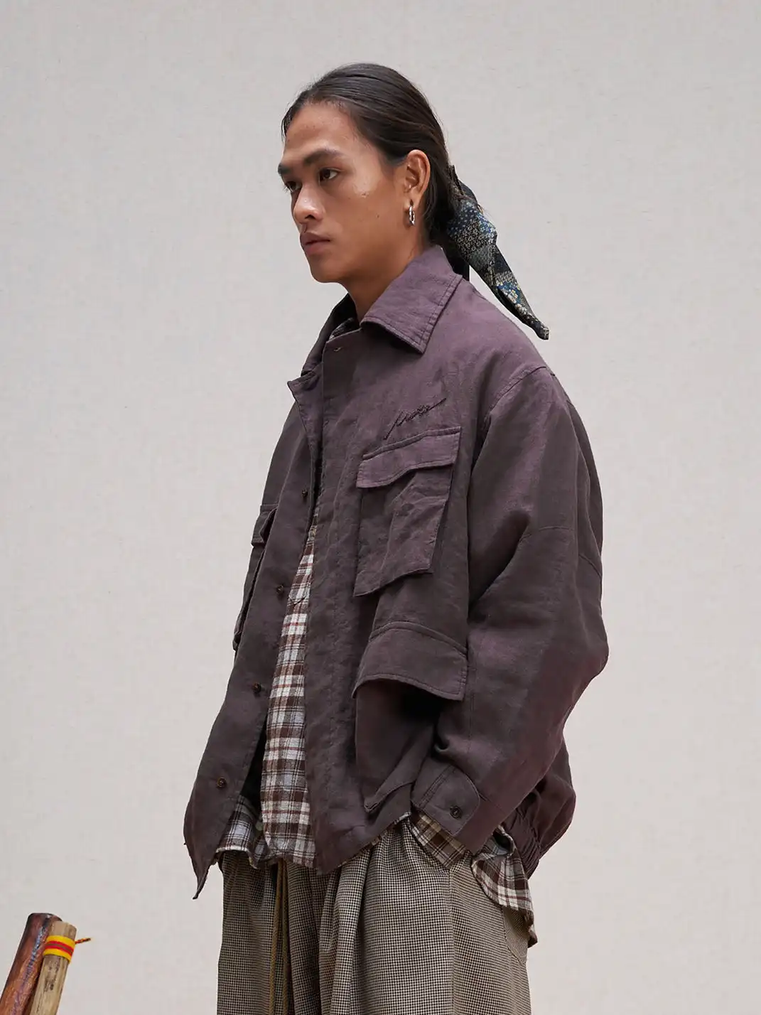 UNLIMITED MOTE | Multi-Pocket Linen Shirt