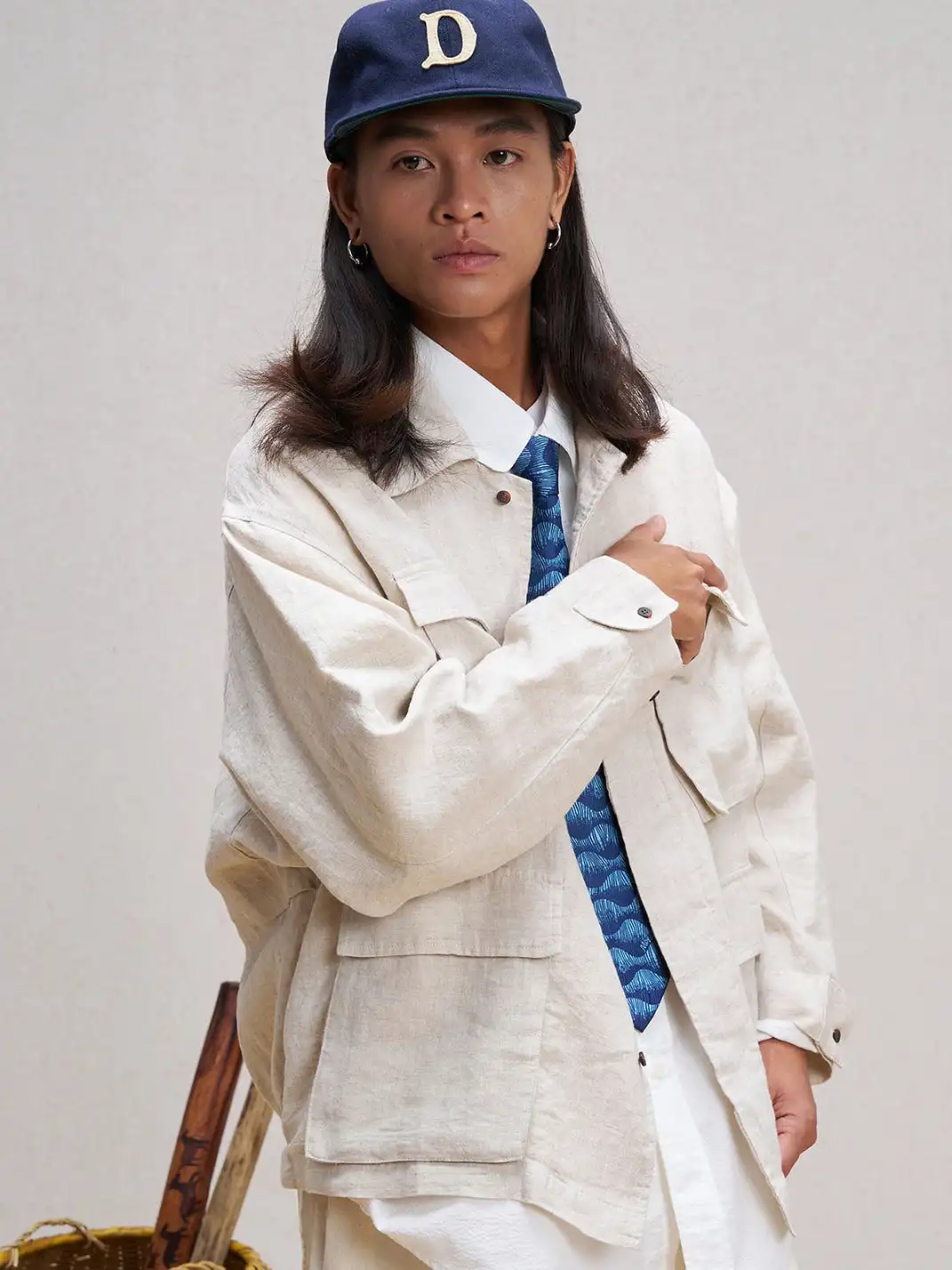 UNLIMITED MOTE | Multi-Pocket Linen Shirt