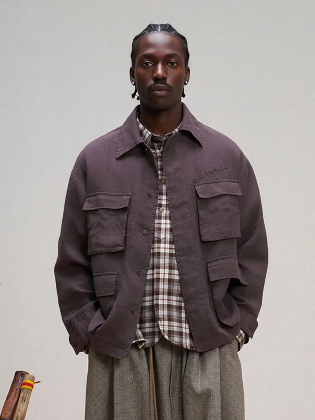 UNLIMITED MOTE | Multi-Pocket Linen Shirt